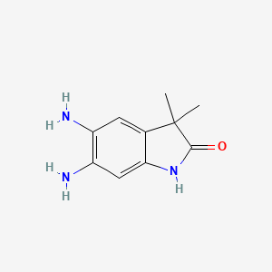 molecular formula C10H13N3O B3044935 2H-Indol-2-one, 5,6-diamino-1,3-dihydro-3,3-dimethyl- CAS No. 100568-79-4