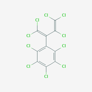 molecular formula C10Cl10 B3044936 Benzene, pentachloro[2,3,3-trichloro-1-(dichloromethylene)-2-propenyl]- CAS No. 100571-08-2