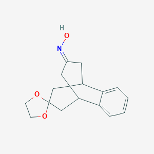 molecular formula C16H19NO3 B304494 Spiro(9,10-benzobicyclo[3.3.2]decane-7,2'-[1,3]-dioxolane)-3-one oxime 