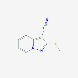 molecular formula C9H7N3S B3044954 Pyrazolo[1,5-a]pyridine-3-carbonitrile, 2-(methylthio)- CAS No. 100592-82-3