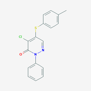 molecular formula C17H13ClN2OS B304497 4-chloro-5-[(4-methylphenyl)sulfanyl]-2-phenyl-3(2H)-pyridazinone 