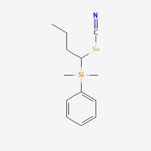 molecular formula C13H19NSeSi B3044972 1-[Dimethyl(phenyl)silyl]butyl selenocyanate CAS No. 100604-91-9