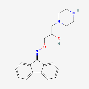 molecular formula C20H23N3O2 B3044979 9H-fluoren-9-one O-(2-hydroxy-3-(piperazin-1-yl)propyl) oxime CAS No. 1007962-36-8