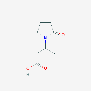 molecular formula C8H13NO3 B3044987 3-(2-Oxopyrrolidin-1-yl)butanoic acid CAS No. 100911-30-6