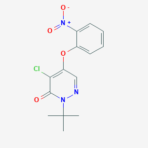 molecular formula C14H14ClN3O4 B304499 2-tert-butyl-4-chloro-5-{2-nitrophenoxy}pyridazin-3(2H)-one 