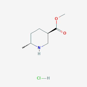 molecular formula C8H16ClNO2 B3044992 Methyl trans-6-Methylpiperidine-3-carboxylate Hydrochloride CAS No. 1009377-11-0