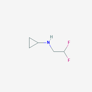 molecular formula C5H9F2N B3044997 N-(2,2-二氟乙基)环丙胺 CAS No. 1010189-78-2