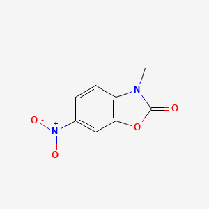 molecular formula C8H6N2O4 B3045002 2(3H)-benzoxazolone, 3-methyl-6-nitro- CAS No. 101084-61-1