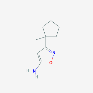 molecular formula C9H14N2O B3045007 3-(1-Methylcyclopentyl)-1,2-oxazol-5-amine CAS No. 1012879-79-6