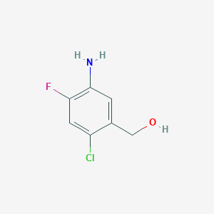 molecular formula C7H7ClFNO B3045013 (5-Amino-2-chloro-4-fluorophenyl)methanol CAS No. 101329-82-2
