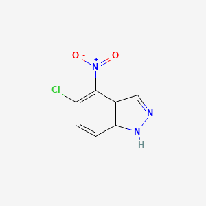molecular formula C7H4ClN3O2 B3045016 5-氯-4-硝基-1H-吲唑 CAS No. 101420-96-6