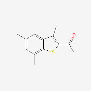 molecular formula C13H14OS B3045035 1-(3,5,7-Trimethyl-1-benzothiophen-2-YL)ethan-1-one CAS No. 1016-60-0
