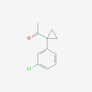 molecular formula C11H11ClO B3045049 1-(1-(3-Chlorophenyl)cyclopropyl)ethanone CAS No. 1017389-24-0