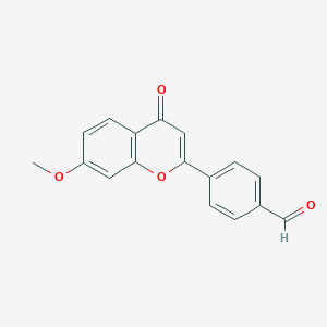 molecular formula C17H12O4 B304505 4-(7-methoxy-4-oxo-4H-chromen-2-yl)benzaldehyde 
