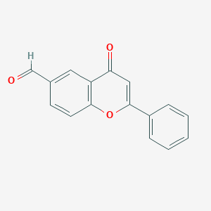 molecular formula C16H10O3 B304506 4-oxo-2-phenyl-4H-chromene-6-carbaldehyde 