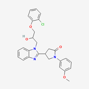 4-{1-[3-(2-chlorophenoxy)-2-hydroxypropyl]-1H-benzimidazol-2-yl}-1-(3-methoxyphenyl)pyrrolidin-2-one