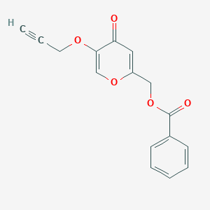 molecular formula C16H12O5 B304509 [4-oxo-5-(2-propynyloxy)-4H-pyran-2-yl]methyl benzoate 