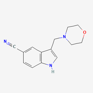 molecular formula C14H15N3O B3045092 3-(Morpholinomethyl)-1H-indole-5-carbonitrile CAS No. 101831-79-2
