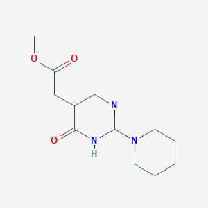 molecular formula C12H19N3O3 B3045116 Methyl [6-oxo-2-(piperidin-1-yl)-1,4,5,6-tetrahydropyrimidin-5-yl]acetate CAS No. 1020046-36-9