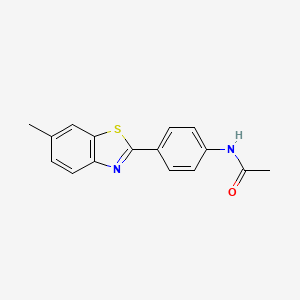 N-[4-(6-methyl-1,3-benzothiazol-2-yl)phenyl]acetamide