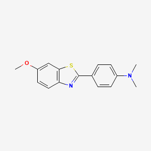 molecular formula C16H16N2OS B3045123 4-(6-Methoxybenzo[d]thiazol-2-yl)-N,N-dimethylaniline CAS No. 10205-71-7