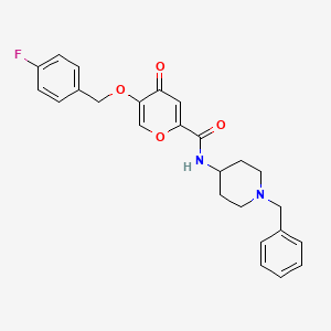 N-(1-benzylpiperidin-4-yl)-5-((4-fluorobenzyl)oxy)-4-oxo-4H-pyran-2-carboxamide