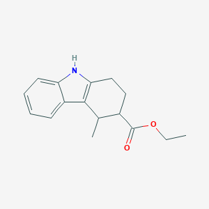 molecular formula C16H19NO2 B304514 4-Methyl-1,2,3,4-tetrahydro-9H-carbazole-3-carboxylic acid ethyl ester 