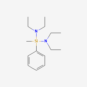 molecular formula C15H28N2Si B3045149 N,N,N',N'-Tetraethyl-1-methyl-1-phenylsilanediamine CAS No. 1023-81-0
