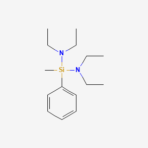 molecular formula C15H28N2Si B3045149 N,N,N',N'-四乙基-1-甲基-1-苯基硅烷二胺 CAS No. 1023-81-0