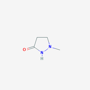 molecular formula C4H8N2O B3045152 1-甲基吡唑烷-3-酮 CAS No. 10234-80-7
