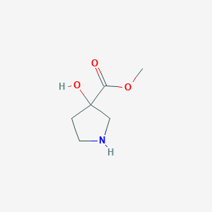 molecular formula C6H11NO3 B3045153 Methyl 3-hydroxypyrrolidine-3-carboxylate CAS No. 1023595-13-2