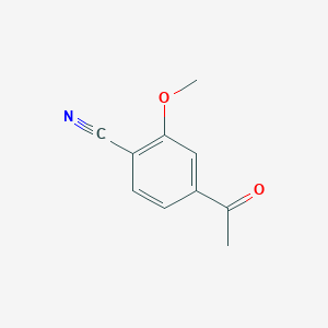 molecular formula C10H9NO2 B3045155 4-乙酰基-2-甲氧基苯甲腈 CAS No. 102362-02-7