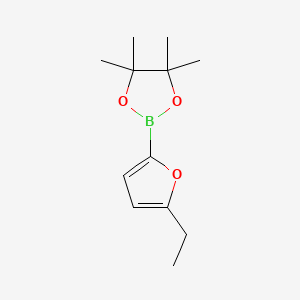 molecular formula C12H19BO3 B3045161 2-(5-Ethylfuran-2-YL)-4,4,5,5-tetramethyl-1,3,2-dioxaborolane CAS No. 1024677-77-7