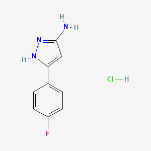 molecular formula C9H9ClFN3 B3045167 3-(4-Fluorophenyl)-1H-pyrazol-5-amine hydrochloride CAS No. 1025447-54-4