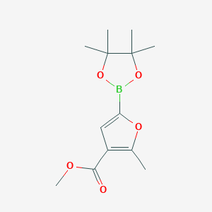 molecular formula C13H19BO5 B3045169 2-甲基-5-(4,4,5,5-四甲基-1,3,2-二氧杂硼环-2-基)呋喃-3-羧酸甲酯 CAS No. 1025719-05-4