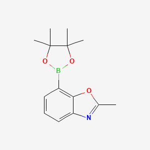 2-Methyl-7-(4,4,5,5-tetramethyl-1,3,2-dioxaborolan-2-YL)benzo[D]oxazole
