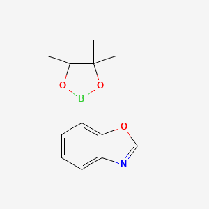 molecular formula C14H18BNO3 B3045170 2-Methyl-7-(4,4,5,5-tetramethyl-1,3,2-dioxaborolan-2-YL)benzo[D]oxazole CAS No. 1025719-20-3