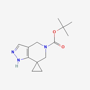 molecular formula C13H19N3O2 B3045187 叔丁基4',6'-二氢螺[环丙烷-1,7'-吡唑并[4,3-C]吡啶]-5'(2'H)-羧酸酯 CAS No. 1028320-38-8