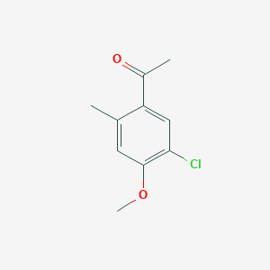 molecular formula C10H11ClO2 B3045199 Ethanone, 1-(5-chloro-4-methoxy-2-methylphenyl)- CAS No. 103039-12-9