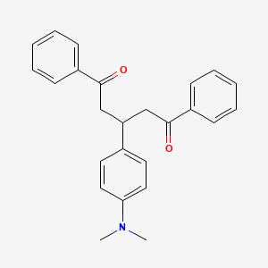 molecular formula C25H25NO2 B3045201 1,5-Pentanedione, 3-[4-(dimethylamino)phenyl]-1,5-diphenyl- CAS No. 103046-32-8