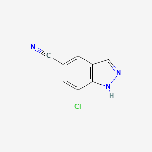 molecular formula C8H4ClN3 B3045206 7-Chloro-1H-indazole-5-carbonitrile CAS No. 1031417-56-7