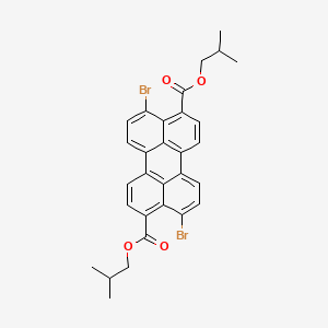 molecular formula C30H26Br2O4 B3045207 Bis(2-methylpropyl) 4,10-dibromoperylene-3,9-dicarboxylate CAS No. 103147-47-3