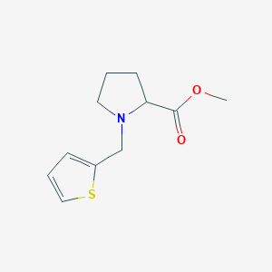 molecular formula C11H15NO2S B3045213 Methyl 1-(thiophen-2-ylmethyl)pyrrolidine-2-carboxylate CAS No. 1031843-68-1