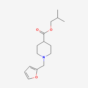 molecular formula C15H23NO3 B3045214 Isobutyl 1-(2-furylmethyl)piperidine-4-carboxylate CAS No. 1031843-74-9