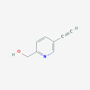 molecular formula C8H7NO B3045229 (5-乙炔基吡啶-2-基)甲醇 CAS No. 1033705-77-9