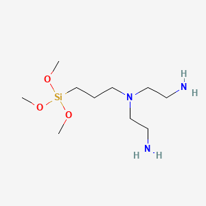 molecular formula C10H27N3O3Si B3045241 1,2-Ethanediamine, N-(2-aminoethyl)-N-[3-(trimethoxysilyl)propyl]- CAS No. 103526-27-8