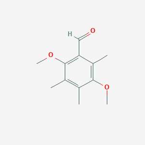 molecular formula C12H16O3 B3045257 2,5-Dimethoxy-3,4,6-trimethylbenzaldehyde CAS No. 103808-42-0