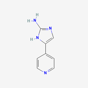 molecular formula C8H8N4 B3045260 1H-Imidazol-2-amine, 4-(4-pyridinyl)- CAS No. 103851-74-7