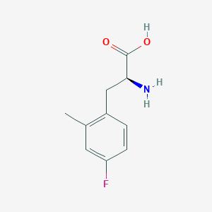 molecular formula C10H12FNO2 B3045263 (S)-2-Amino-3-(4-fluoro-2-methylphenyl)propanoic acid CAS No. 1038828-38-4