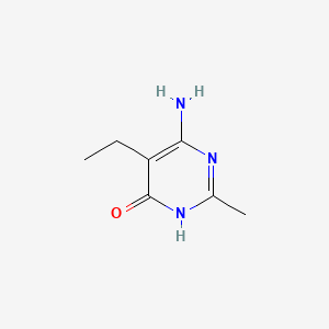 molecular formula C7H11N3O B3045271 4-Pyrimidinol, 6-amino-5-ethyl-2-methyl- CAS No. 103980-51-4